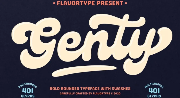 Genty - Bold Rounded Typeface