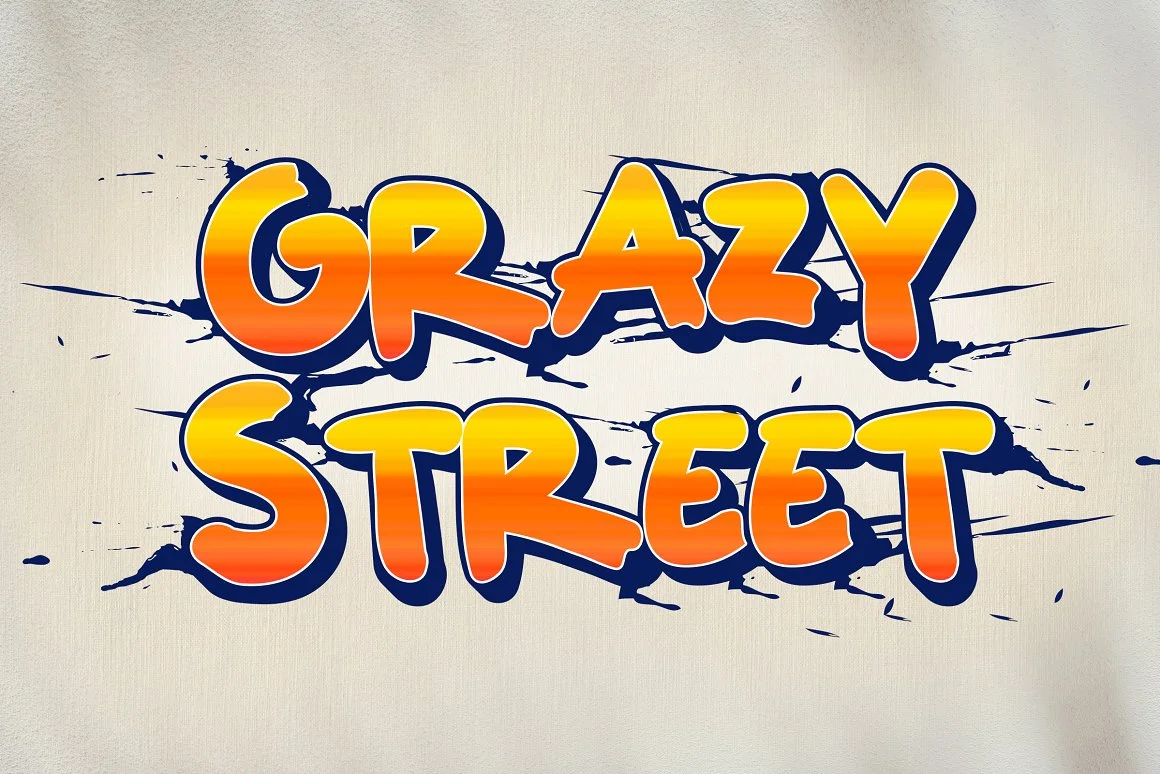 Grazy Street - Display Font