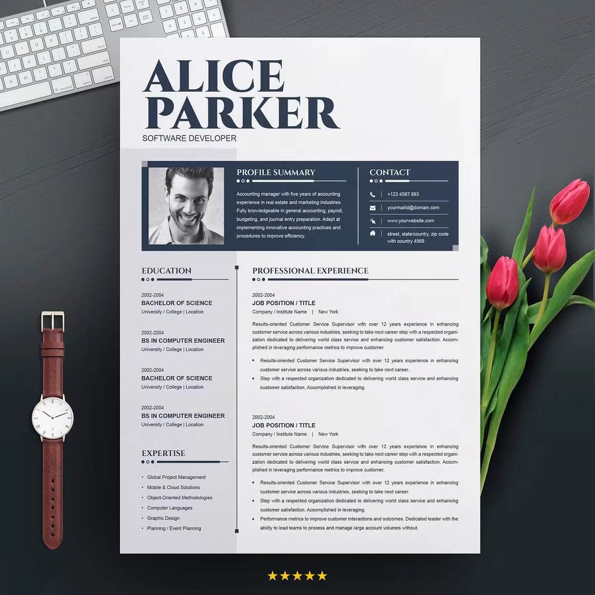 MS Word CV  Resume Template  2