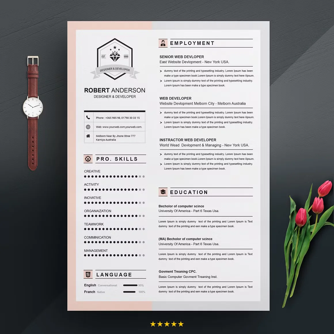 Resume Template Apple Pages 2