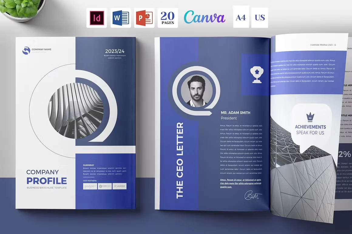 Canva Company Profile Brochure Template