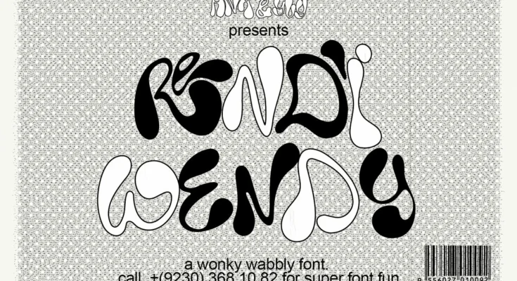 Rendi Wendy a chunky trippy font