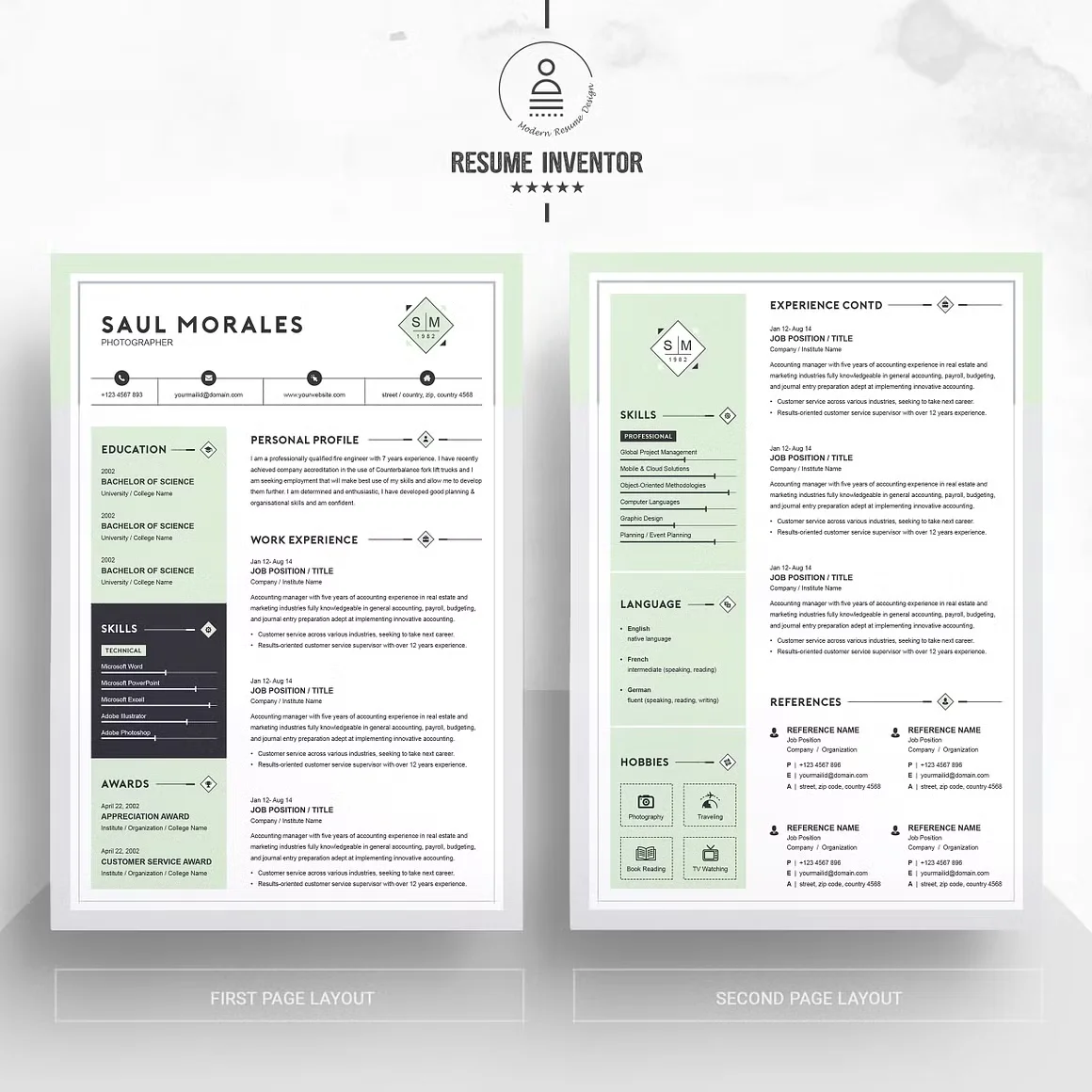 Resume Template 3 Page CV Template 3