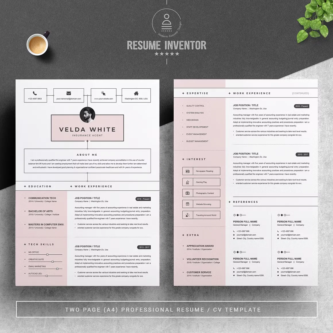 Creative Resume Template for Word 3