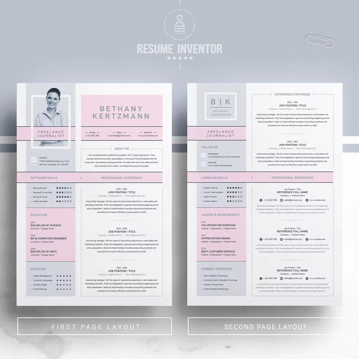 Cool & Creative CV  Resume Design 2