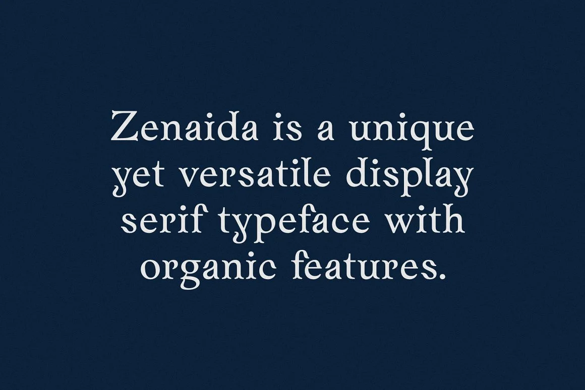 Zenaida Typeface 3