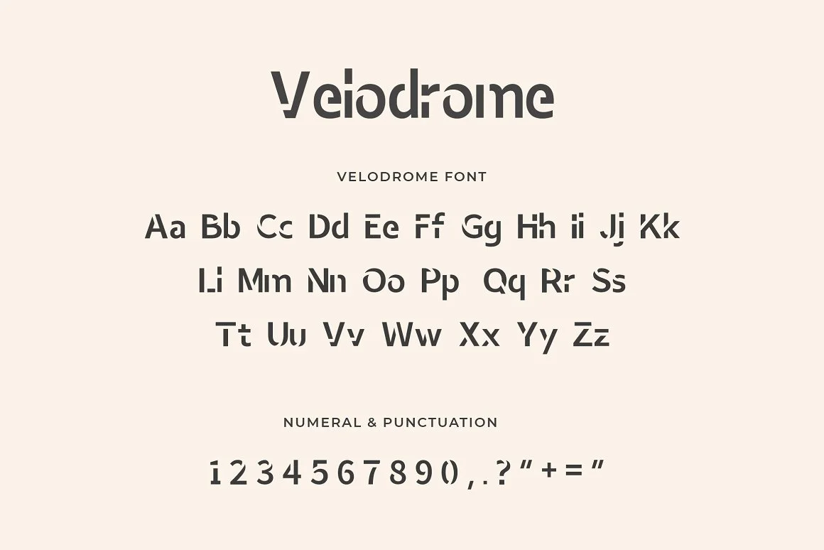 Velodrome Display Font 3