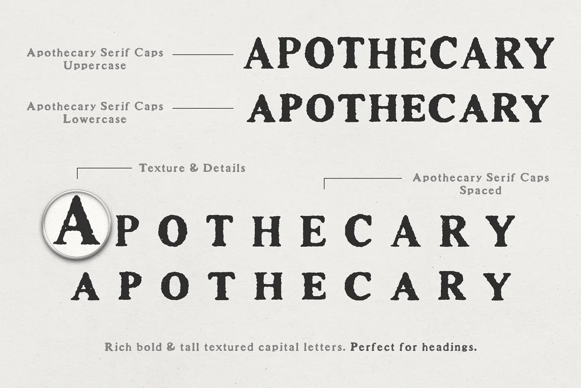 Apothecary Serif Font Collection 5