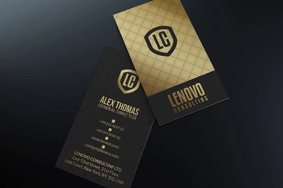 Premium Gold And Black Business Card 5