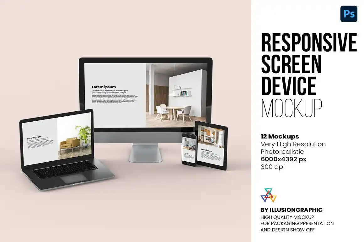 Responsive Screen Device Mockups