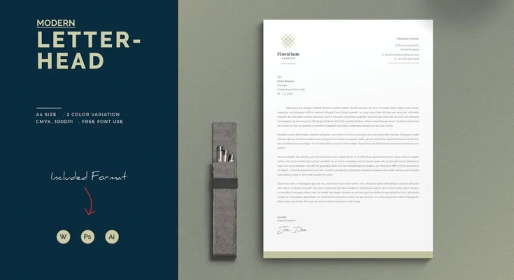 Letterhead Stationary Template