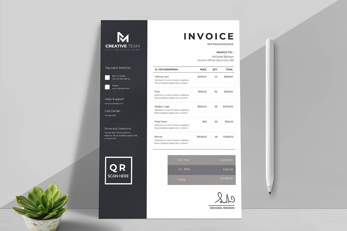 Invoice Template Layout