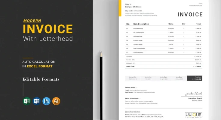 Invoice + Letterhead Template