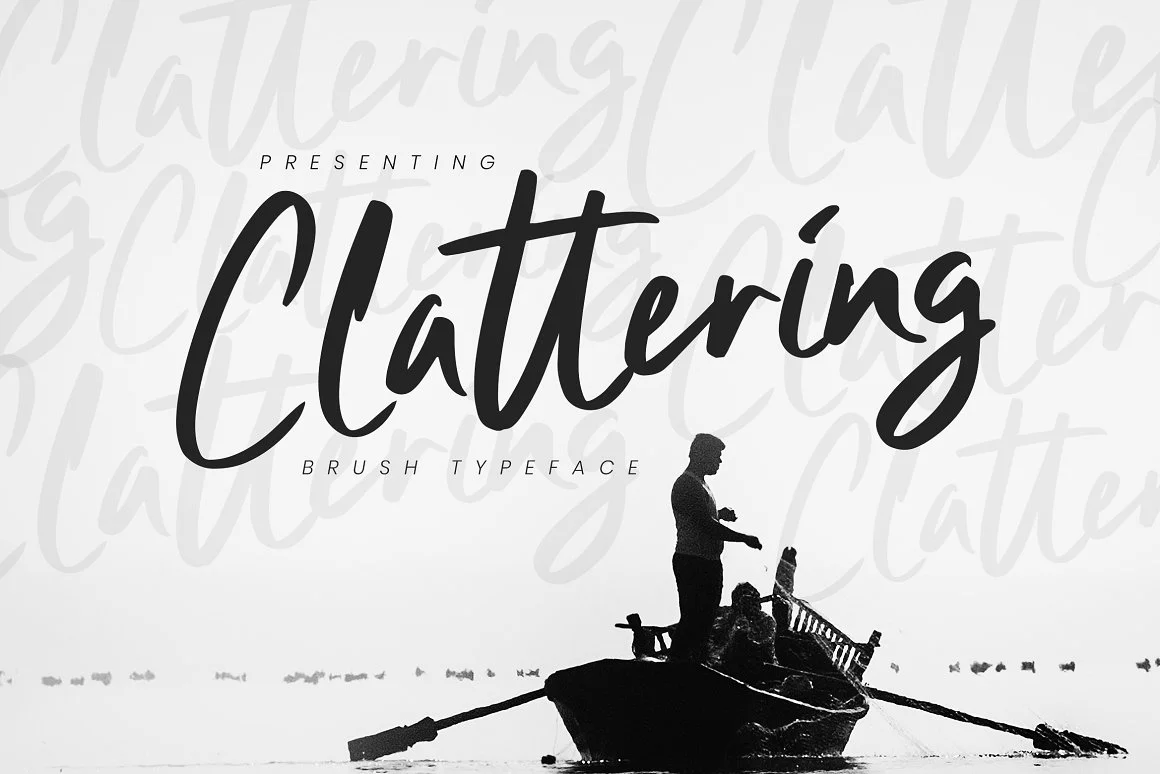 Clattering Brush Business Font