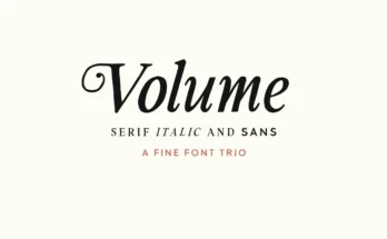 Volume – Handcrafted Font Trio