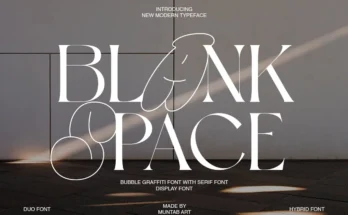 Blank Space Display Font