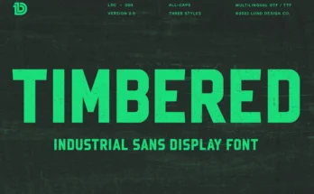 TIMBERED Display Font