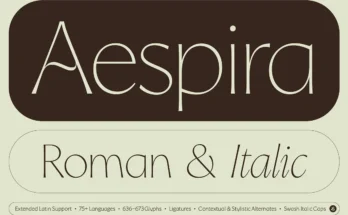 Aespira Typeface