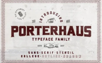 Porterhaus Typeface Font