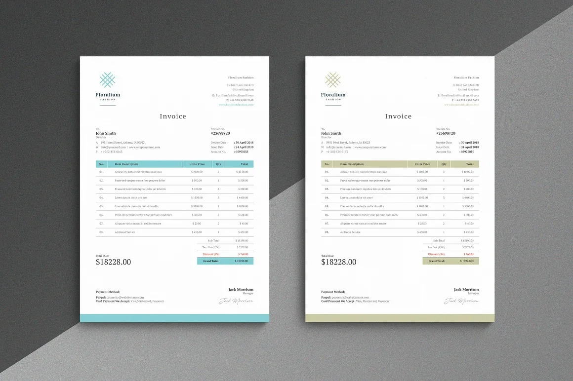 Invoice Stationary Template 2