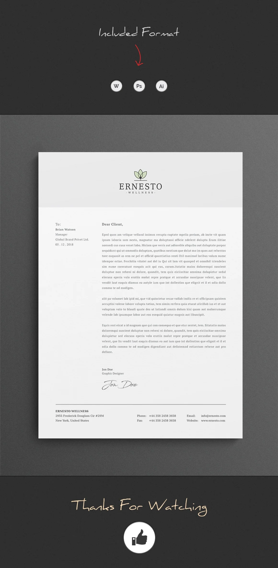 Corporate Letterhead Template 2