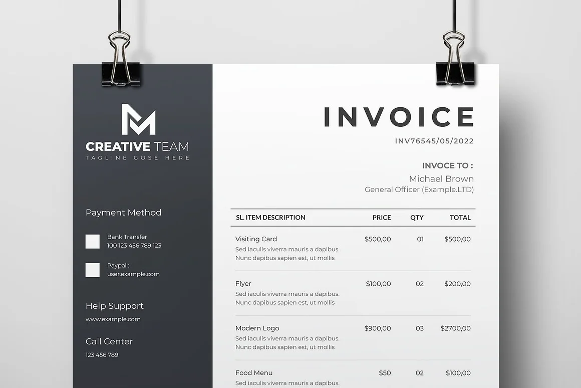 Invoice Template Layout 2