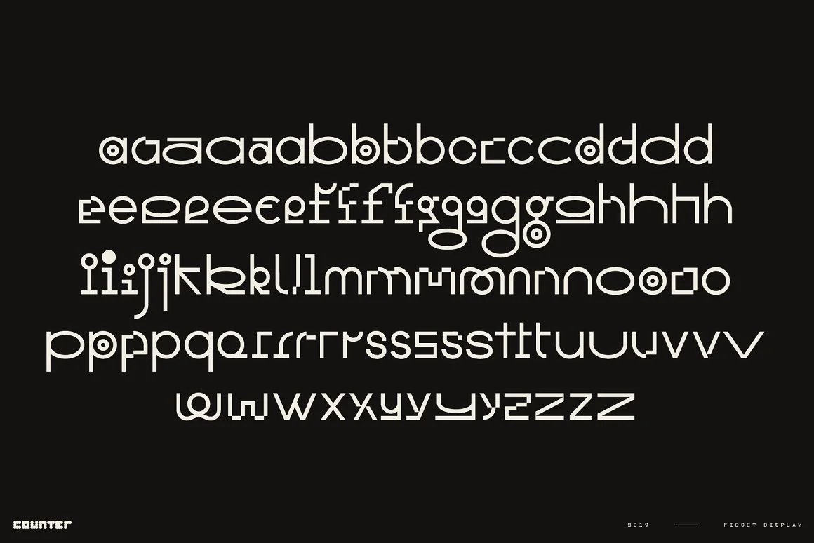 Fidget Display Font 3