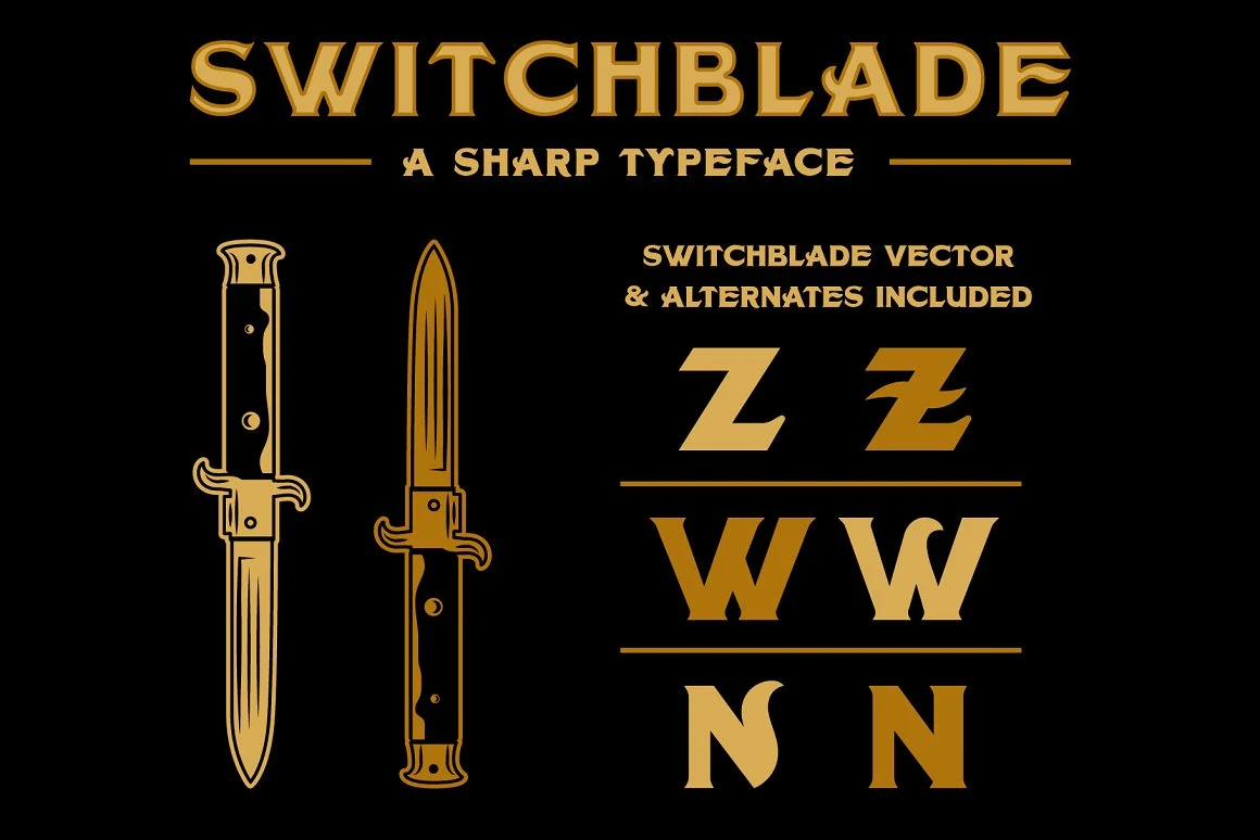 Switchblade Display Font 3