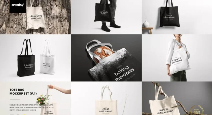 Tote Bag Mockup Set