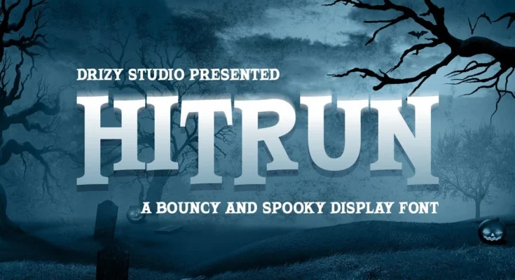 Hitrun - Bouncy Spooky Font