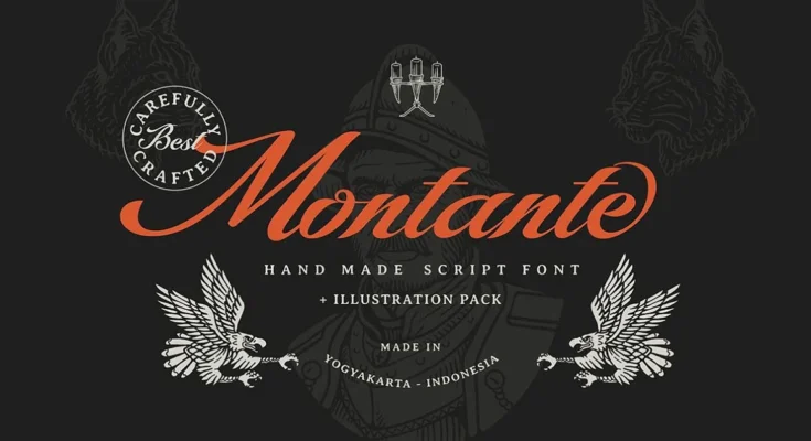 Montante Decorative Script