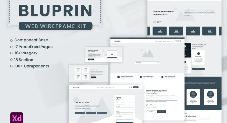 Bluprin AdobeXD Web Kit