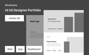 UI UX Design Portfolio Wireframe
