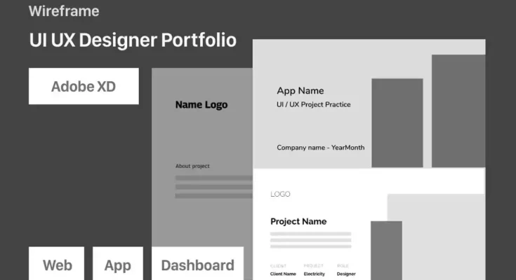 UI UX Design Portfolio Wireframe