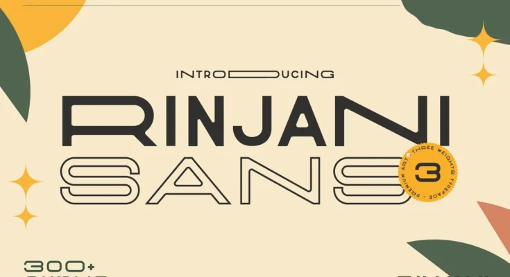 Rinjani Sans typeface