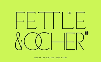 ED Fettle & Ocher Display Font