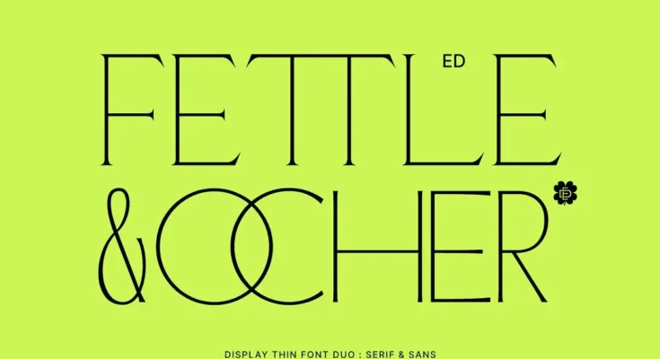 ED Fettle & Ocher Display Font