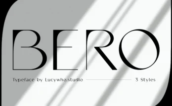 BERO Modern Typeface Font