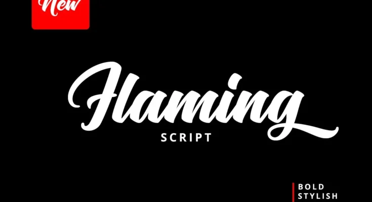Flaming Script Font