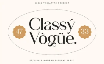 Classy Vogue - Stylish Font