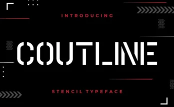 Coutline Stencil Typeface