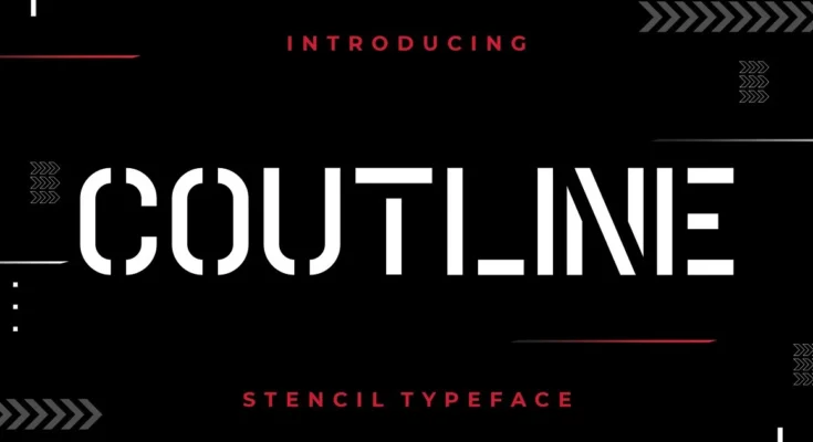 Coutline Stencil Typeface