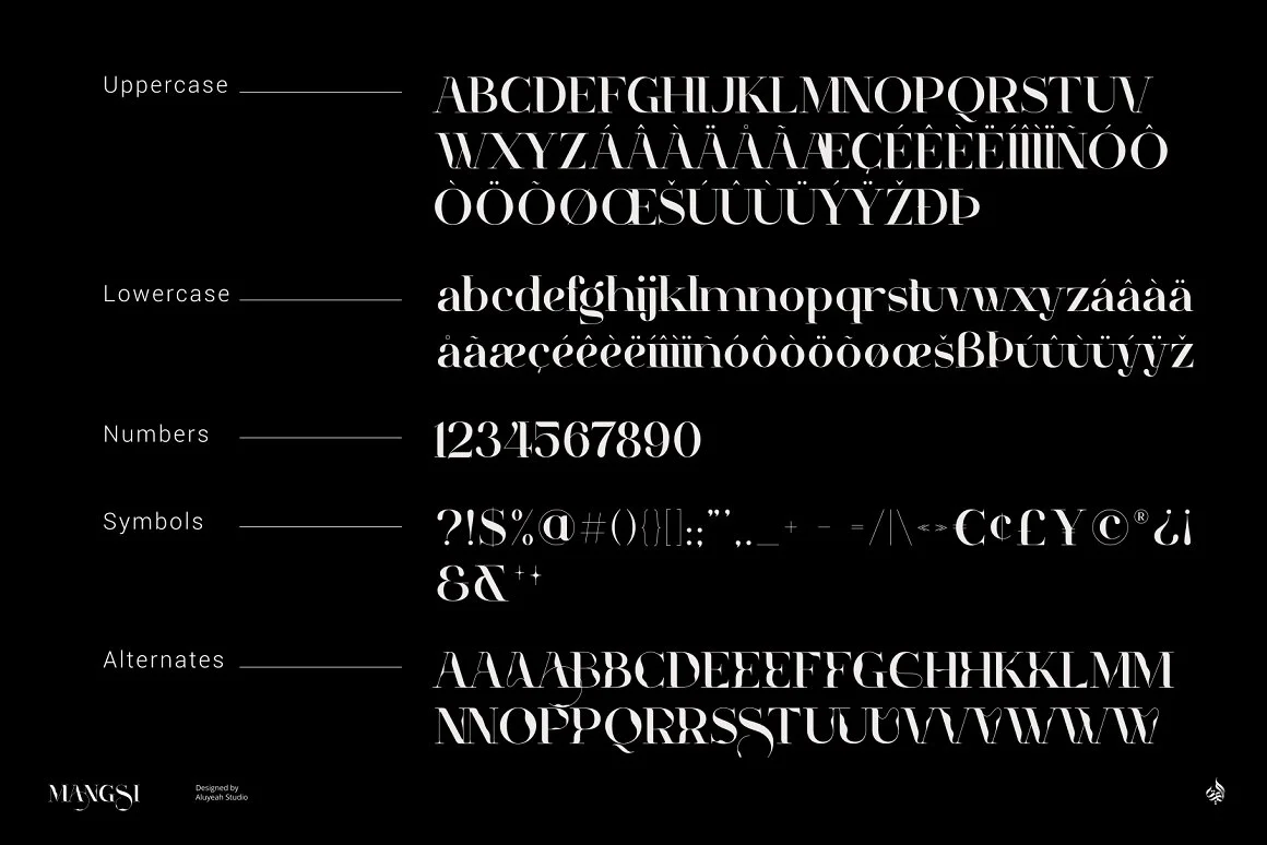 Mangsi Inked Display Typeface 2