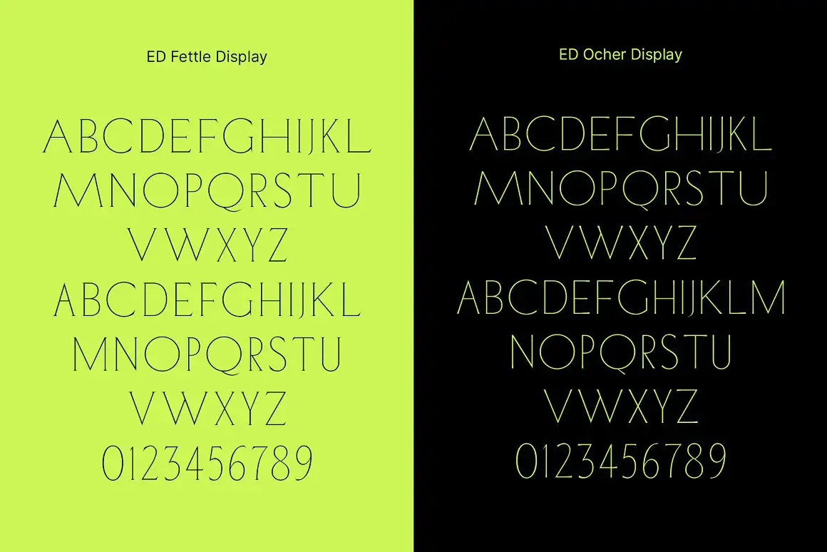 ED Fettle & Ocher Display Font 2