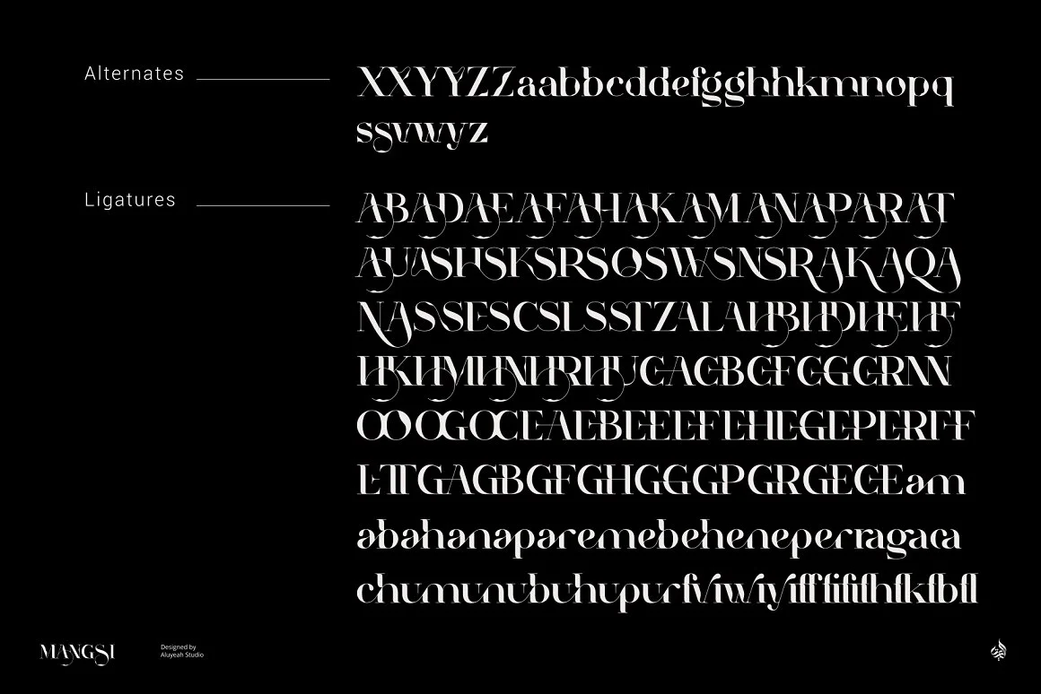 Mangsi Inked Display Typeface 3