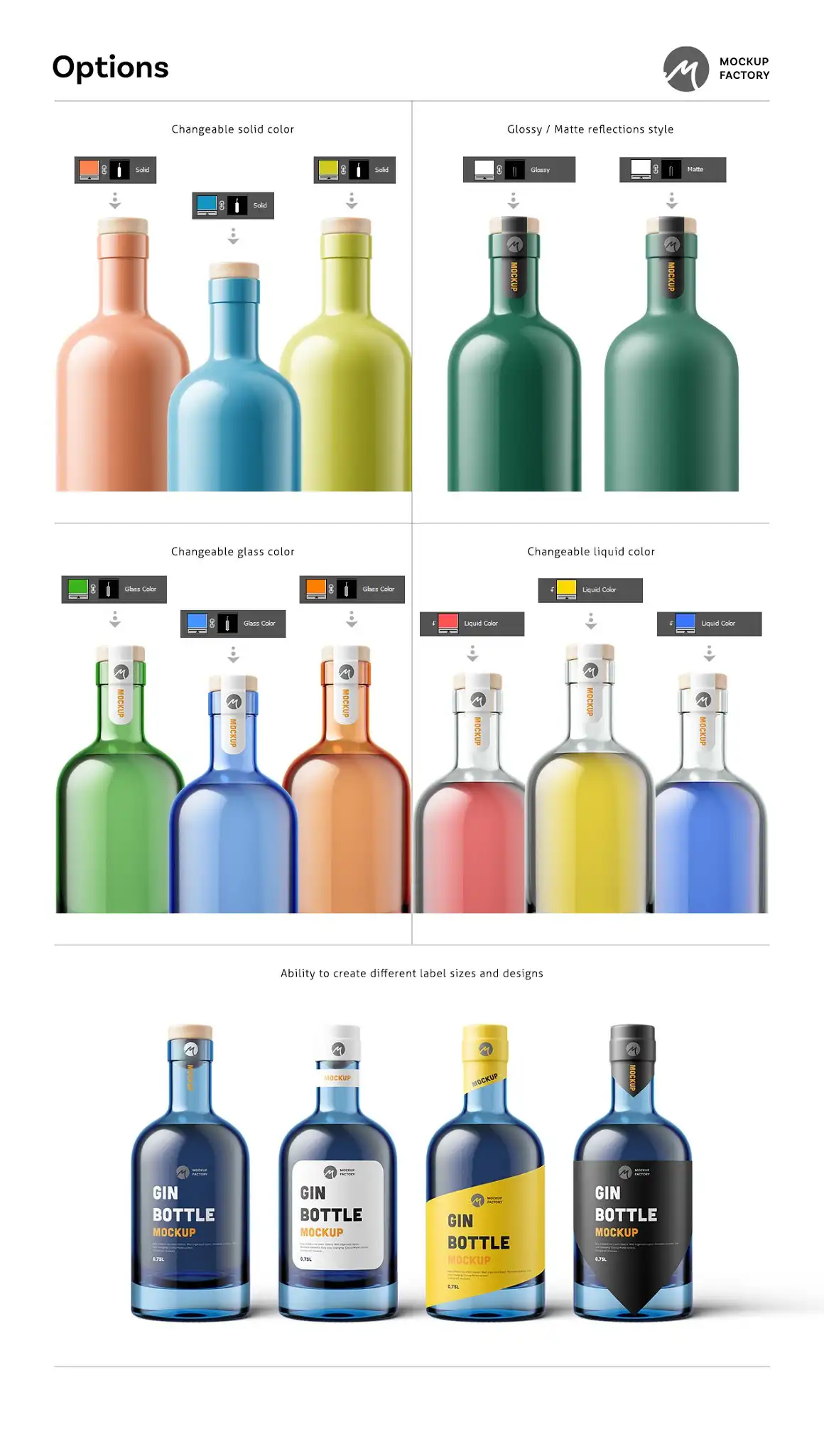 Gin Bottle Mockup 3