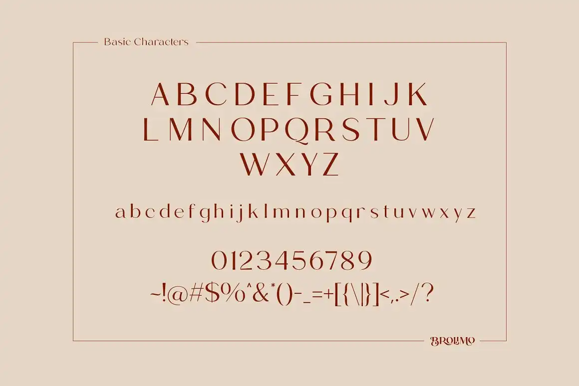 Brolimo Typeface Font 3
