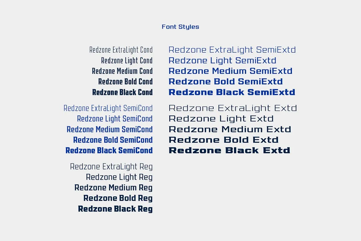 Redzone Display Font 3