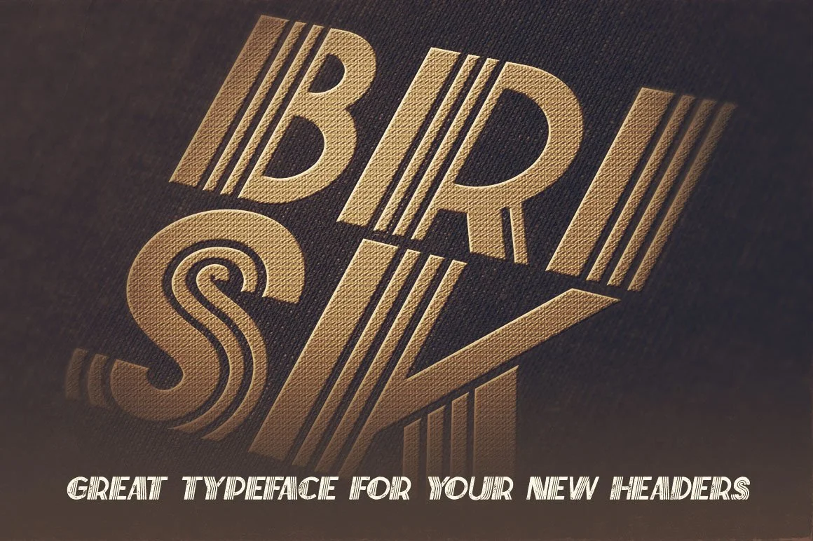 Brisk ArtDeco Display Font 4