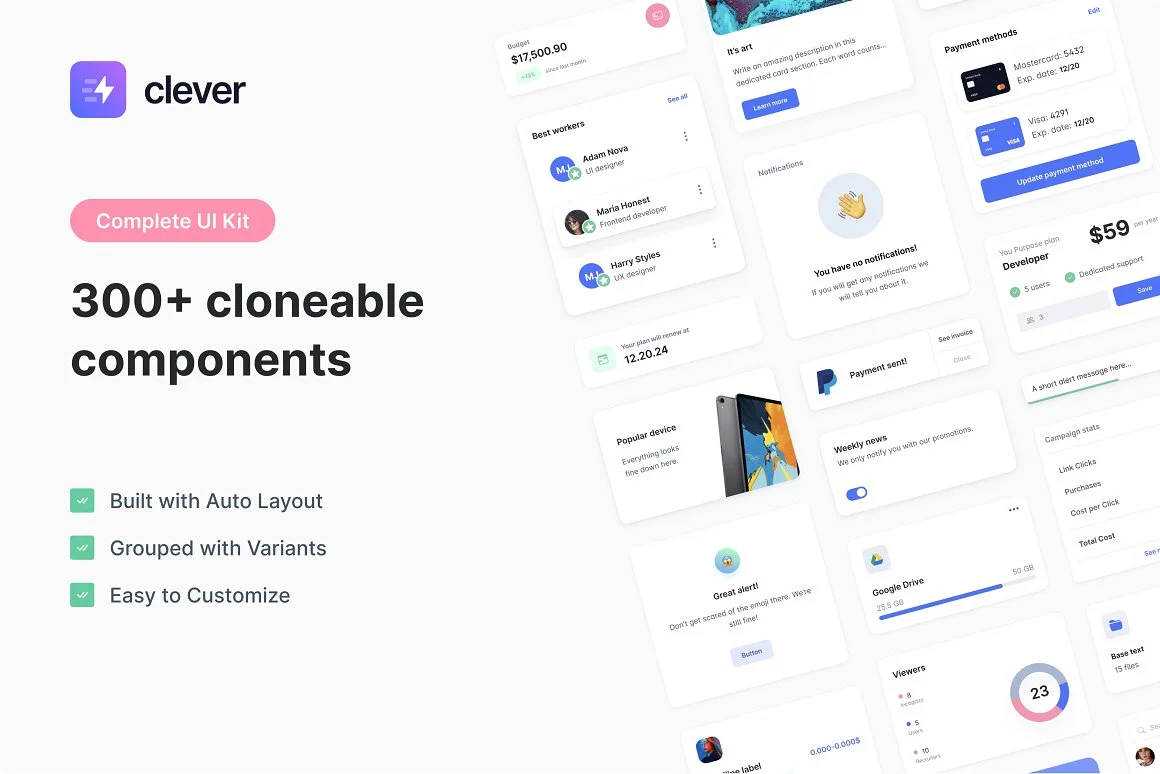 Clever Figma Dashboard UI Kit 4